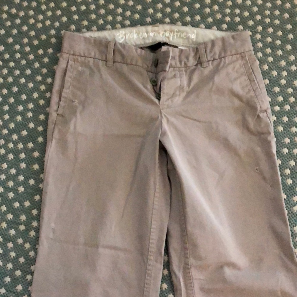 J Crew broken in boyfriend khaki